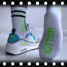 SneakFreaxx Chaussettes Socken Neon Bottom Vert
